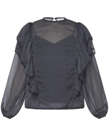 Sisters Point Bluse Udar-ls Black Dot