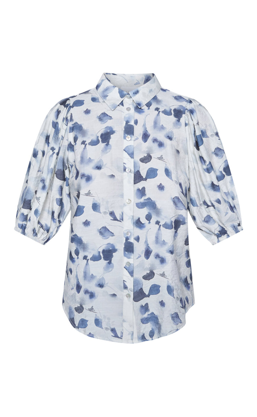 Sisters Point Skjorte Ella-sh73 Cream Blue