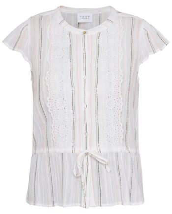 Sisters Point Skjorte Imla-ss Cream Stripe