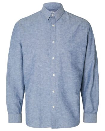 Slhslimnew-linen Shirt Ls   No