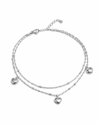 Smykkeli Copenhagen Ankelkæde Sweet Crush Silver Colour