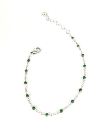 Smykkeli Copenhagen Armbånd Wien Silver Colour   Green