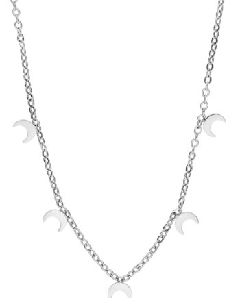 Smykkeli Copenhagen Halskæde Oslo Moon Silver Colour
