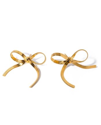 Smykkeli Copenhagen øreringe Bergamo Bow Gold Colour