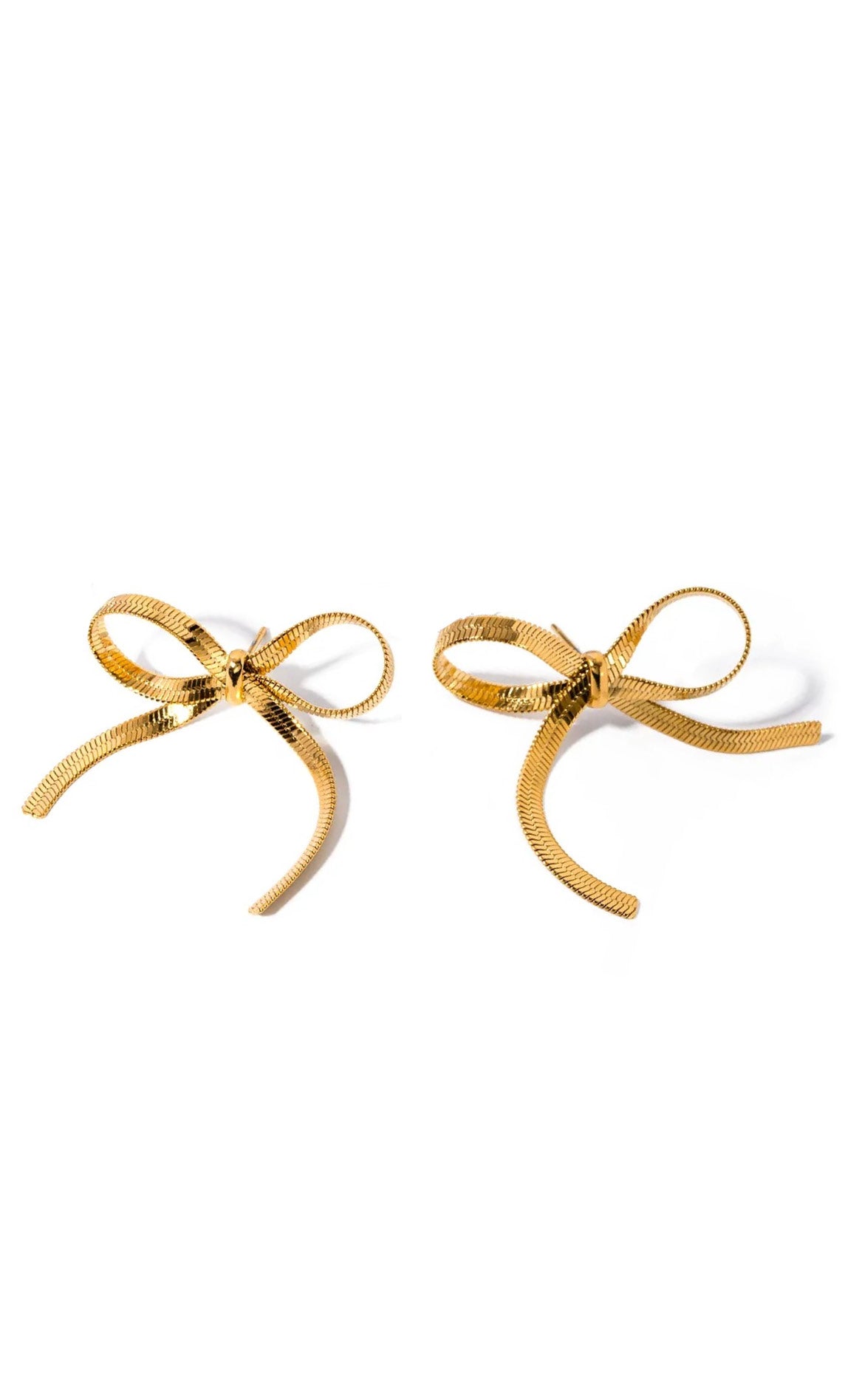 Smykkeli Copenhagen øreringe Bergamo Bow Gold Colour
