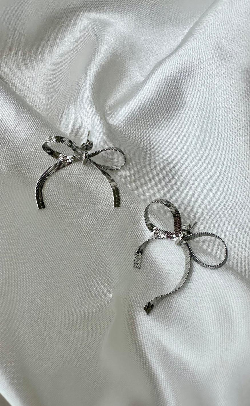 Smykkeli Copenhagen øreringe Bergamo Bow Silver Colour