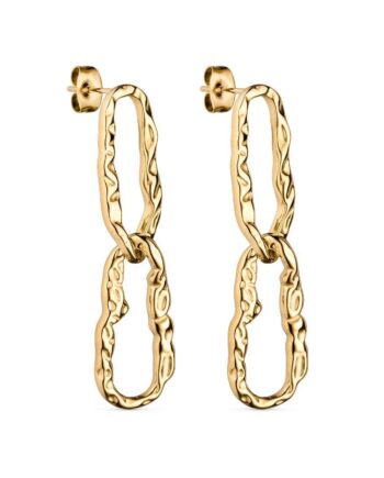 Smykkeli Copenhagen øreringe Cairo Gold Colour Hammered