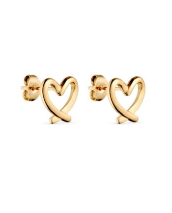 Smykkeli Copenhagen øreringe Hollywood Heart Gold Colour