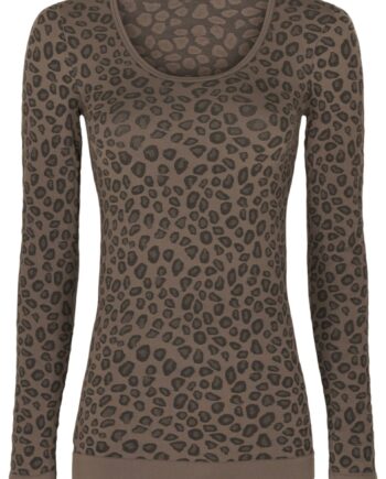 Tim   Simonsen Bluse Gepard Coffee