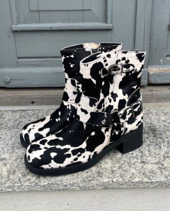 Tim   Simonsen Støvle Lora Biker Boot Cow Hair On Negro
