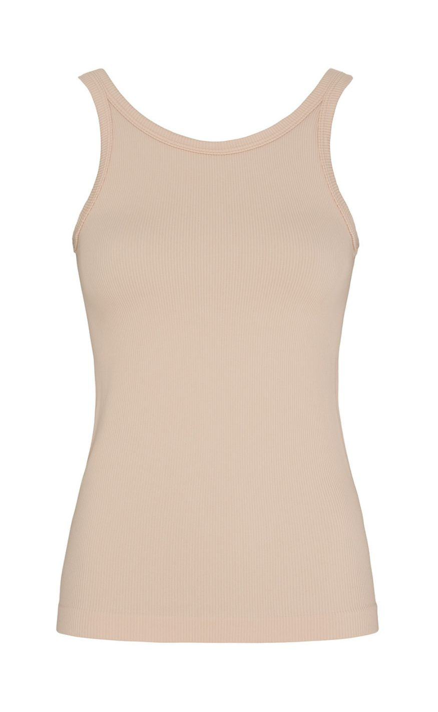 Tim Simonsen Top Lone Rib Tank Cipria