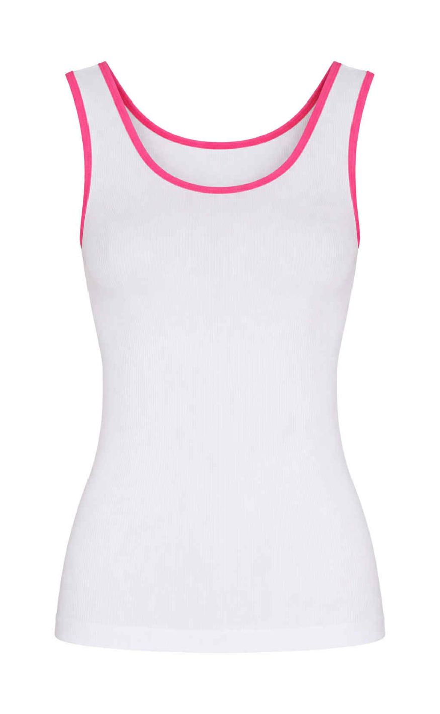 Tim Simonsen Top Marie Rib Bianco Bubble Flou