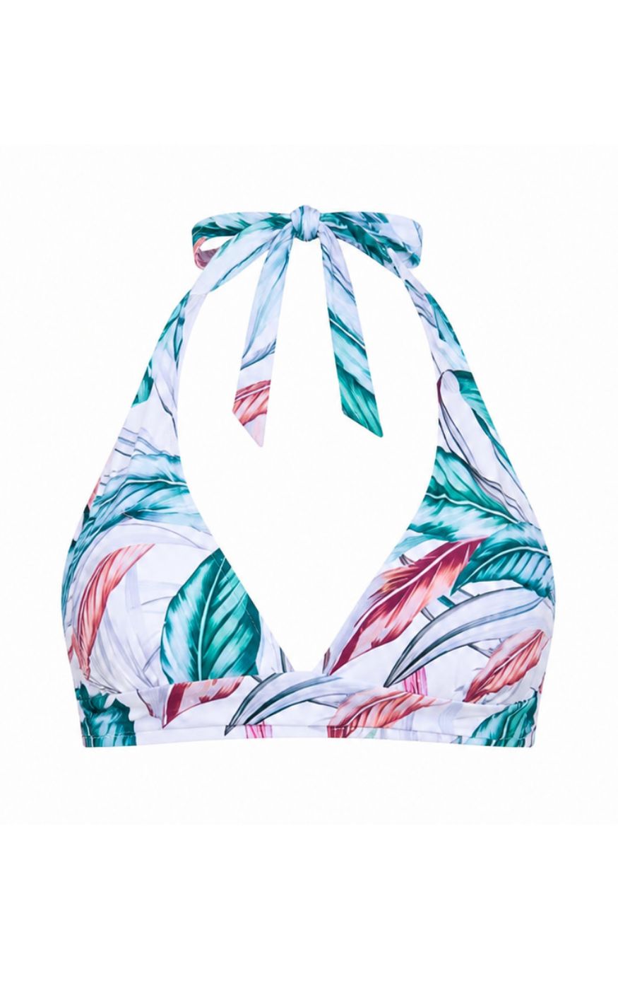Unica Copenhagen Bikini Overdel Cami White Tropical