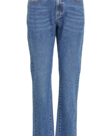 Vila Bukser Stray Straight Jeans Medium Blue Denim