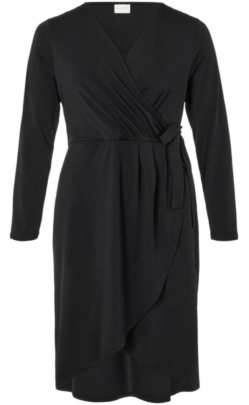 Vila Kjole Nayeli Long Wrap Black