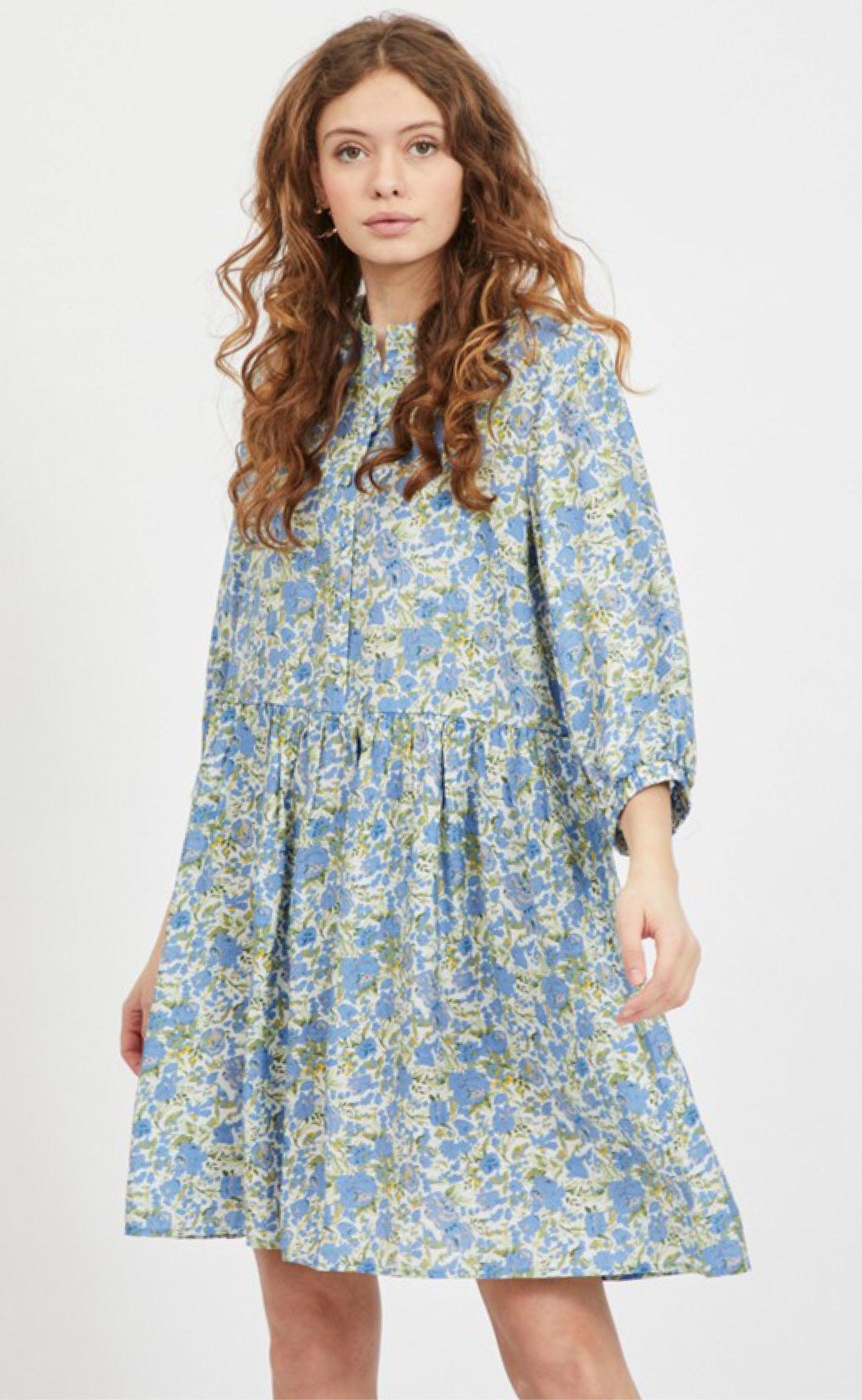 Vila Kjole Yrsa Blue Bell