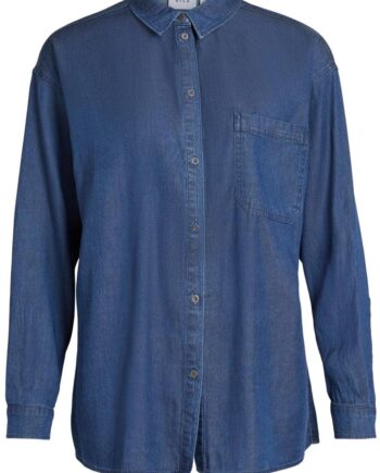 Vila Skjorte Bista Dark Blue Denim