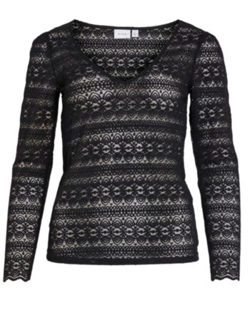 Vila Top Chikka Lace Black