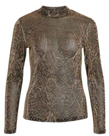 Vila Top Soleil Gold Glitter