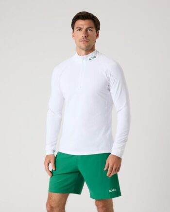 Borg Golf Midlayer Half Zip  Brilliant White