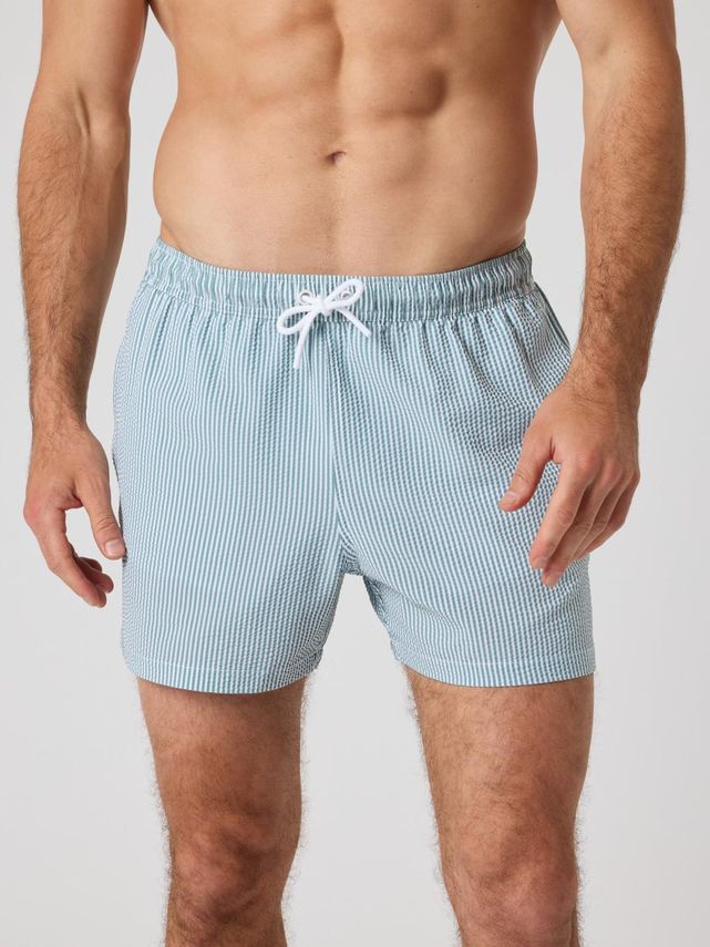 Borg Seersucker Swim Shorts  Bb Swim Stripe