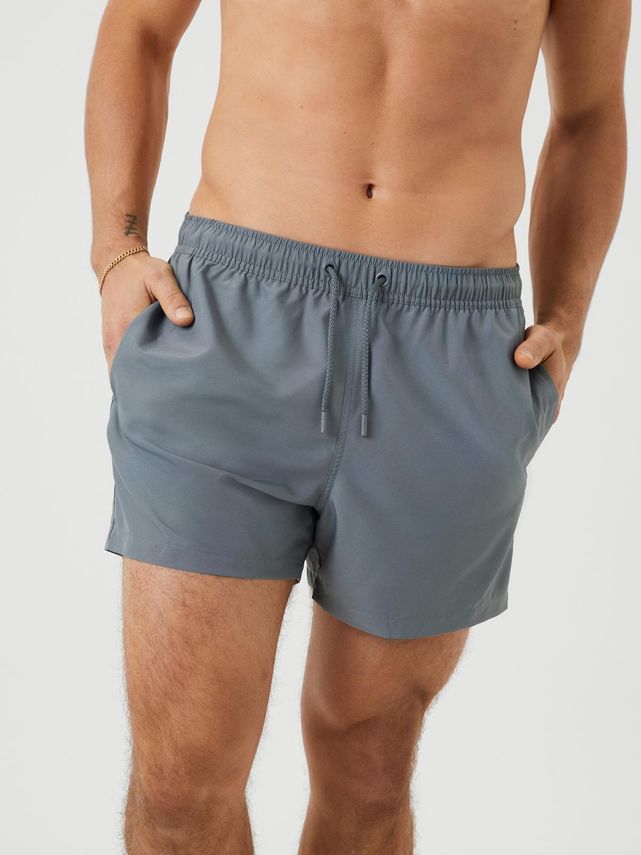 Borg Solid Swim Shorts  Pastel Yellow