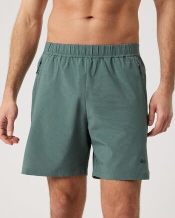 Borg Zip Shorts  Brushed Nickel