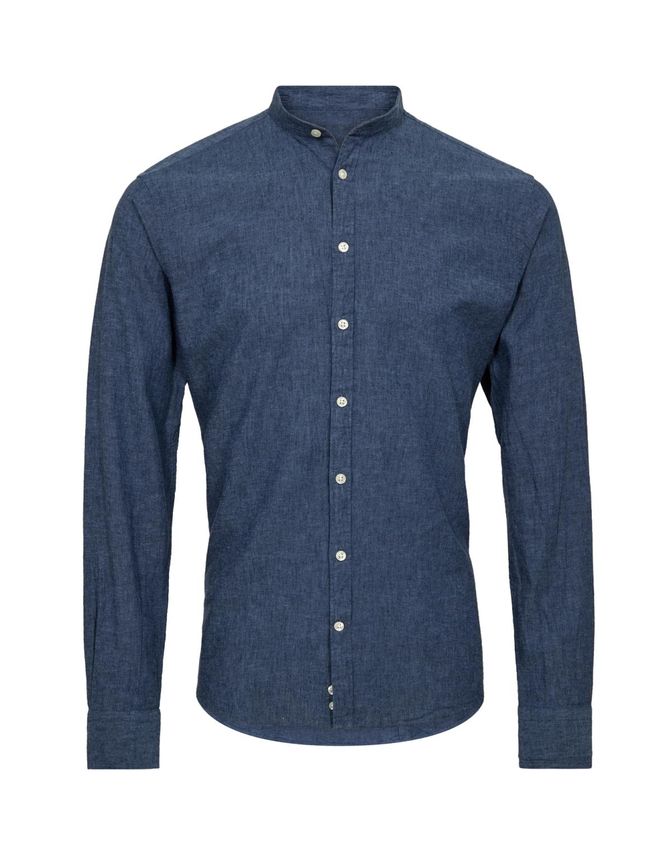 China Collar Linen Shirt