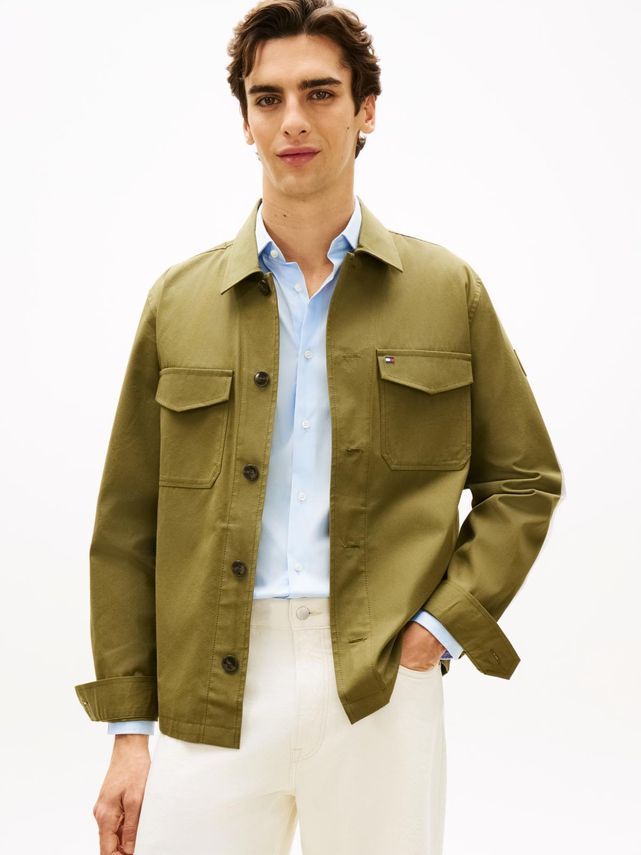 Cotton Nylon Shirt Jacket