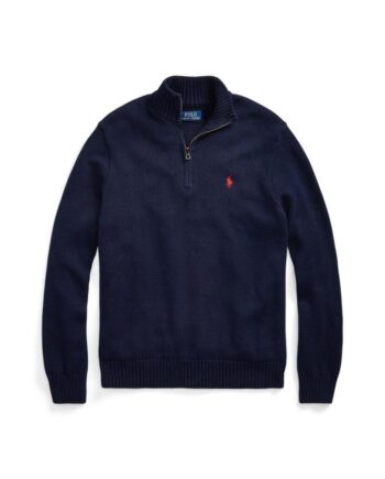 Cotton Quarter-zip Sweater