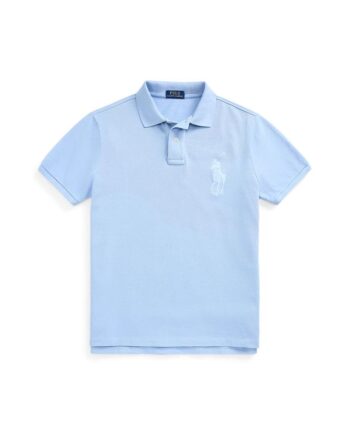 Custom Slim Fit Big Pony Mesh Polo Shirt