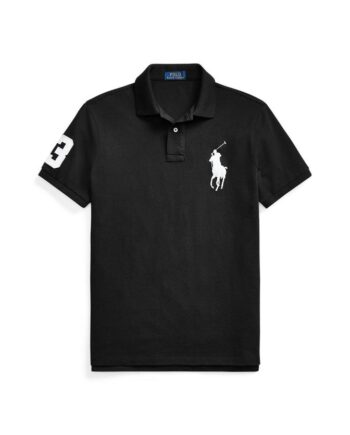 Custom Slim Fit Big Pony Mesh Polo Shirt
