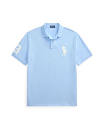 Custom Slim Fit Big Pony Mesh Polo Shirt