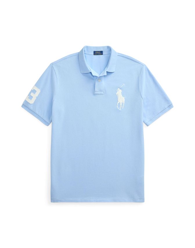 Custom Slim Fit Big Pony Mesh Polo Shirt