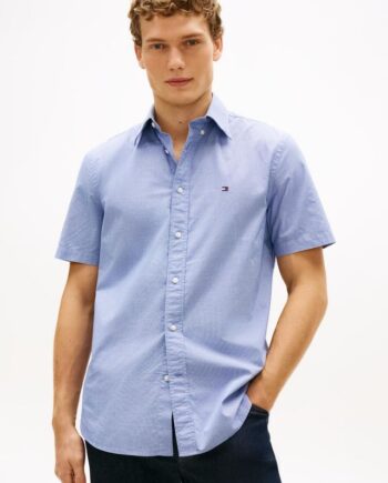 Flex Poplin Houndstooth Ss Shirt
