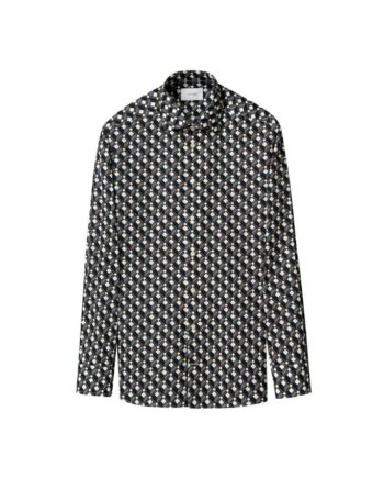 Geometric Print Cotton Tencel Lyocell Shirt