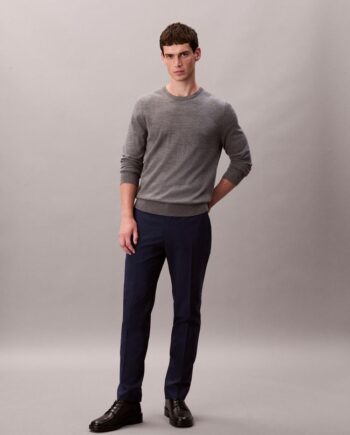 Italian Wool Blend Slim Trouser