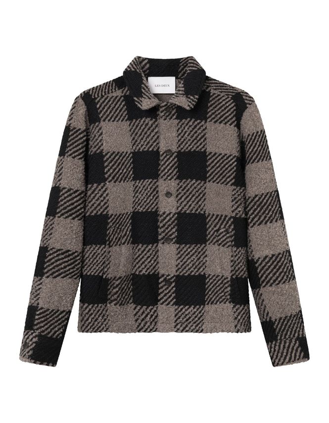 Jaiden Bouclé Check Overshirt