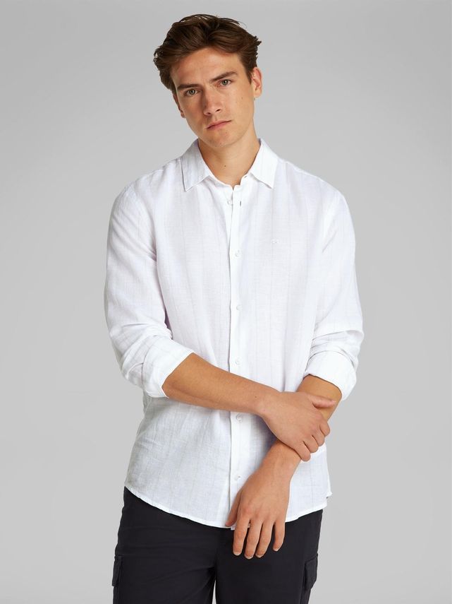 Linen Cotton Stripe     Shirt