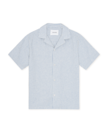 Lukas Stripe Cotton Linen Ss Shirt