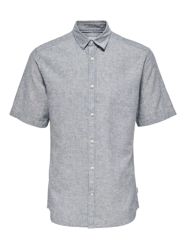 Onscaiden Ss Solid Linen Shirt Noos