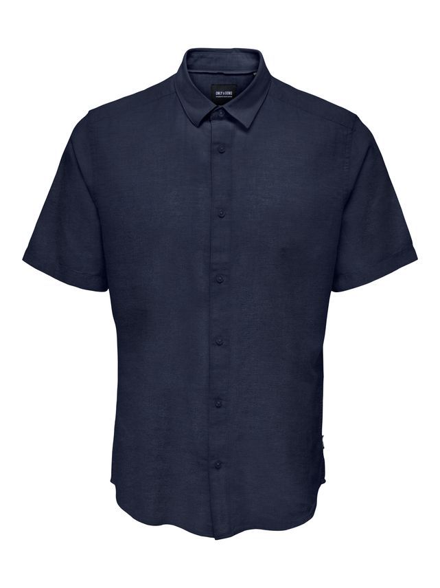 Onscaiden Ss Solid Linen Shirt Noos