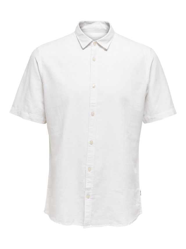 Onscaiden Ss Solid Linen Shirt Noos