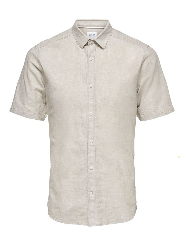 Onscaiden Ss Solid Linen Shirt Noos