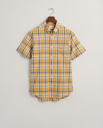 Reg Cotton Linen Check Ss Shirt