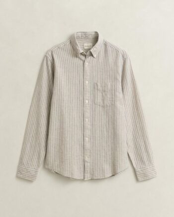 Reg Cotton Linen Stripe Shirt