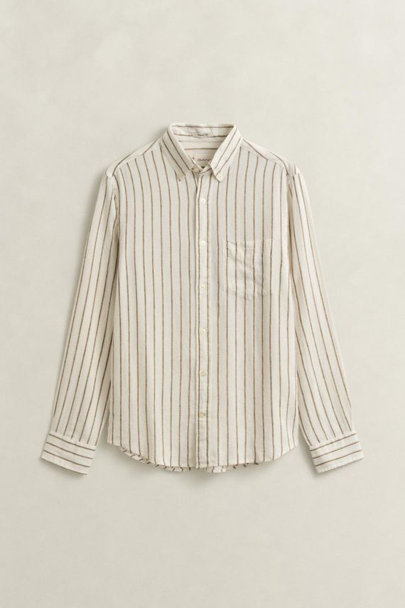 Reg Linen Viscose Stripe Shirt
