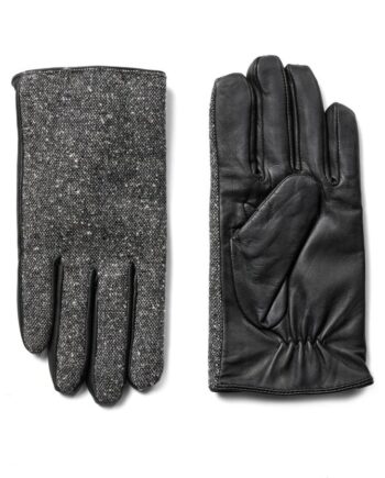 Skind Tweed Handske