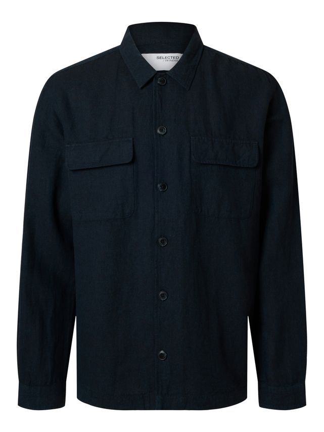 Slh-leroy Linen Blend Overshirt Ls