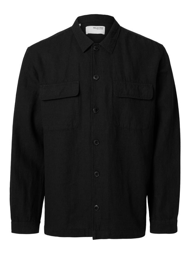 Slh-leroy Linen Blend Overshirt Ls